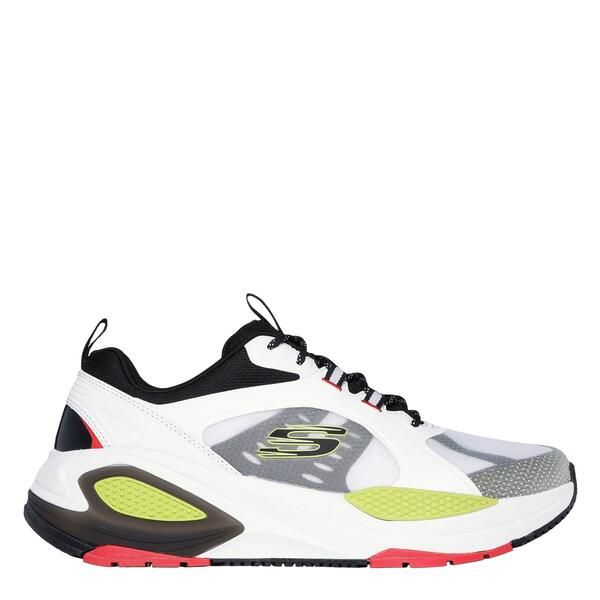 スケッチャーズ メンズ シューズ スニーカー メッシュ レース Skechers Mens Monomesh Lace Up Classic LowTop Trainers WhiteMulti ホワ