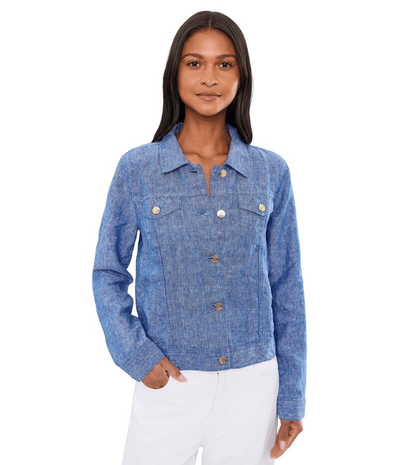 リリーピュリッツァー レディース アウター コート リネン ジャケット Lilly Pulitzer Seaspray Linen Jacket Starlight Navy ネイビー
