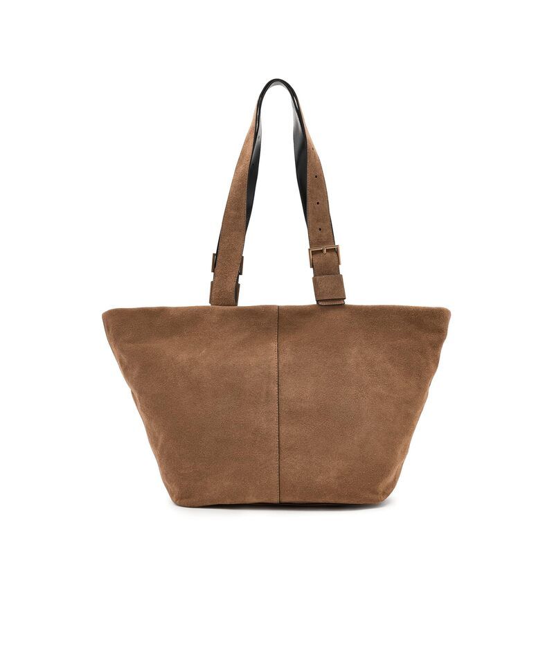 オールセインツ レディース バッグ スエード Allsaints Alba Suede Zip Tote Arizona Tan Bro タン