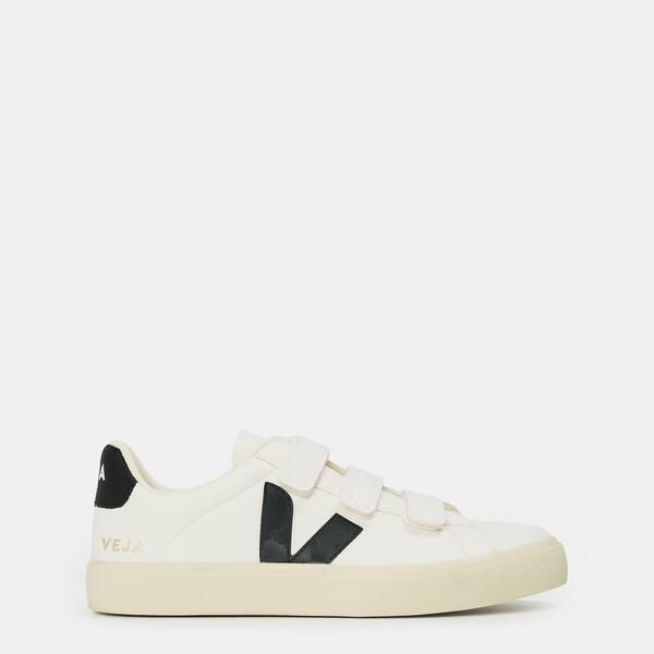 ヴェジャ レディース シューズ スニーカー レザー Veja Womens Recife Leather Velcro Courtrainers WhiteBlack ホワイト