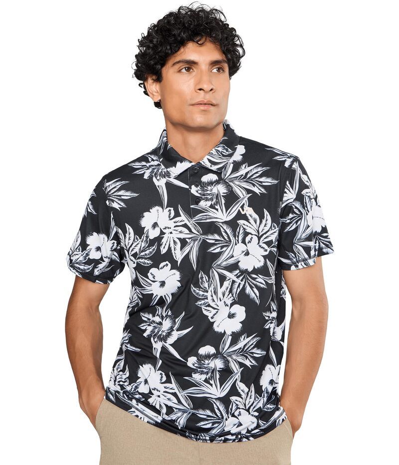 ルーカ メンズ トップス シャツ Rvca Sport Vent Polo Black Floral ブラック