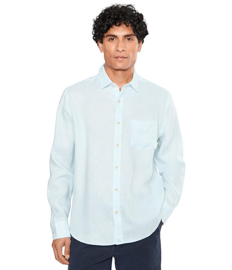 アンタックイット メンズ トップス シャツ リネン Untuckit WrinkleResistent Long Sleeve Wildehart Linen Shirt Light Blue ブルー