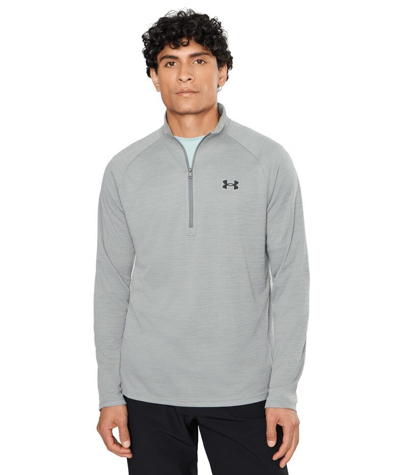 アンダーアーマー メンズ アウター パーカー・スウェット Under Armour Tech Textured 12 Zip Clay GreenBlac グリーン