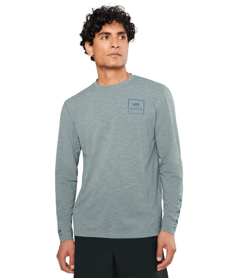ルーカ メンズ トップス シャツ Rvca Surf Shirt Long Sleeve Heather Grey グレー