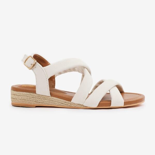 ホエアズザットフロム レディース シューズ サンダル スエード Wheres That From Cream Suede Violet Lowedge Shoes Cream クリーム