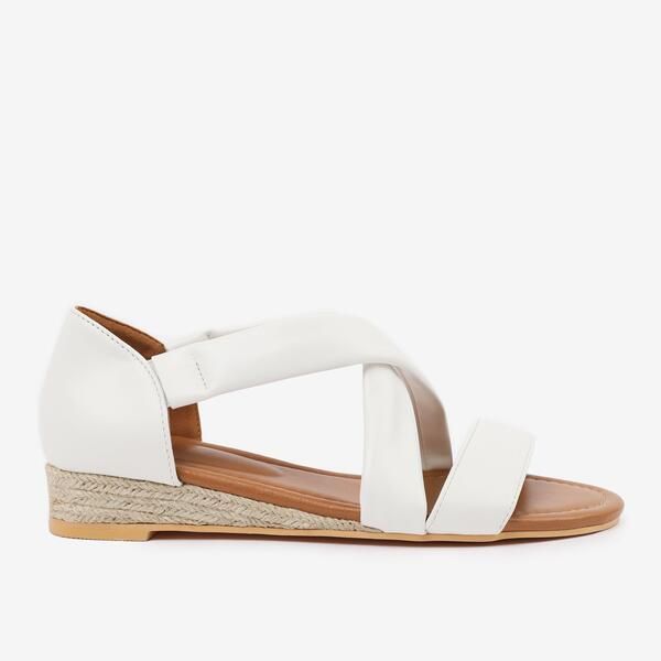 ホエアズザットフロム レディース シューズ サンダル Wheres That From White PU Hummingbird Lowedge Shoes White ホワイト