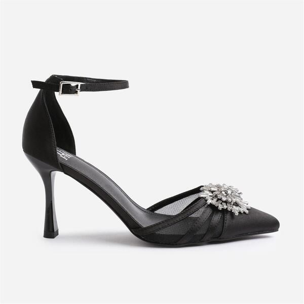 ホエアズザットフロム レディース シューズ サンダル ヒール Wheres That From Vera Wide Fit Higheel With Pointed Toe Andiama Black