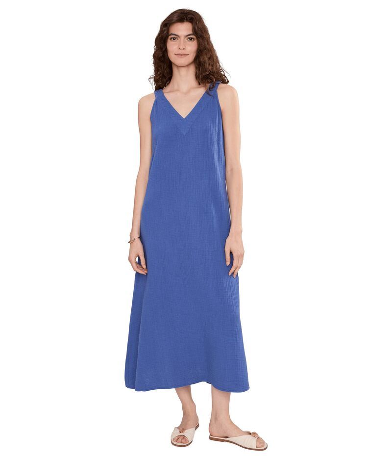 エリオットローレン レディース トップス ワンピース Vネック ノースリーブ マキシ Elliott Lauren Gauze Sleeveless Vneck Maxi Dress Chambray