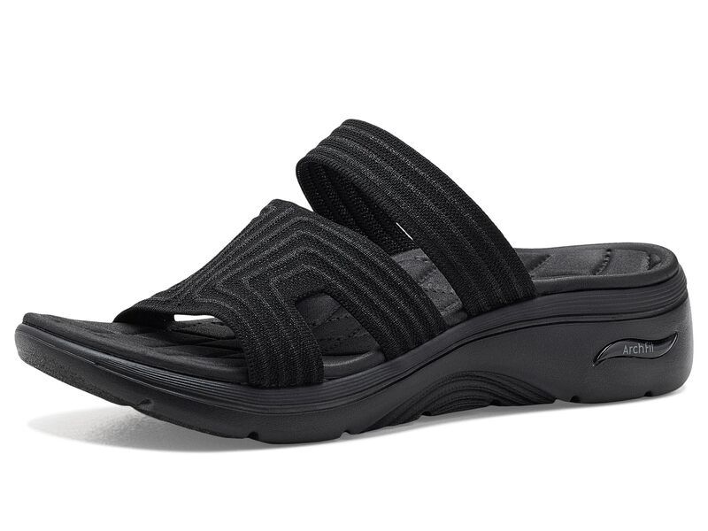 スケッチャーズ レディース シューズ サンダル Skechers GO WALK Arch Fit 20 Sandal Leila BlackBlack ブラック