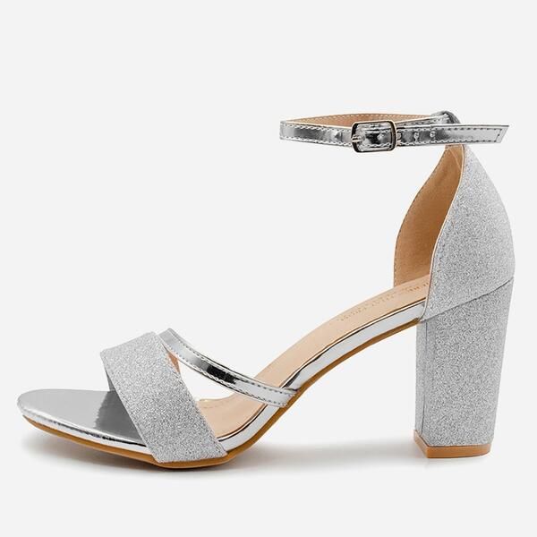 ホエアズザットフロム レディース シューズ サンダル ヒール Wheres That From Where s Glitter Perla Mid Block Heel Sandals Ladiesi