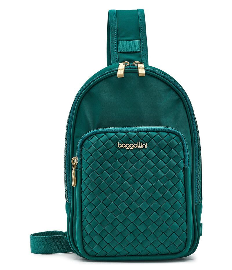 バッガリーニ レディース バッグ Baggallini Waverly Woven Sling Jade Woven Twil