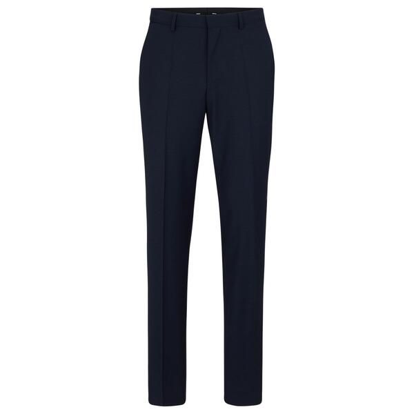 ボス メンズ ボトムス カジュアルパンツ ストレート Boss Mens H Leon Straight Leg Trousers Dark Blue ブルー