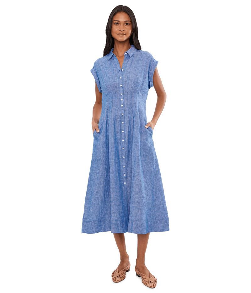 リリーピュリッツァー レディース トップス ワンピース ミディ シャツ リネン Lilly Pulitzer Tonya Linen Midi Shirtdresstarlight Navy ネイビー