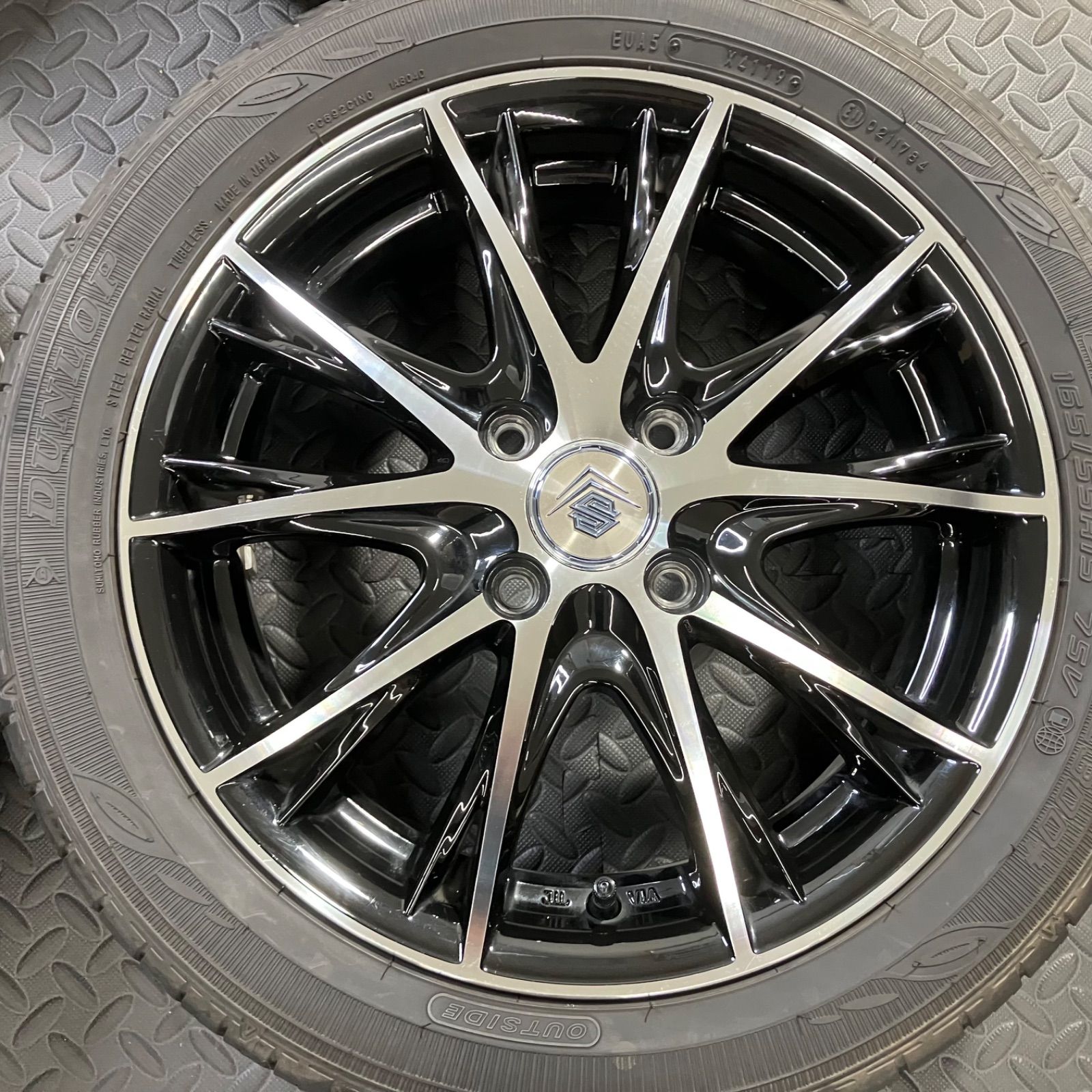 19年製 165/55R15 ダンロップ エナセーブEC300+ 共豊 シュタイナー NEX