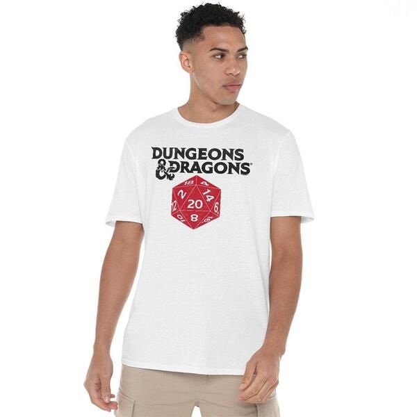 ハズブロ メンズ トップス Tシャツ Hasbro Dungeons Dragons D20 Mens TShirt White ホワイト