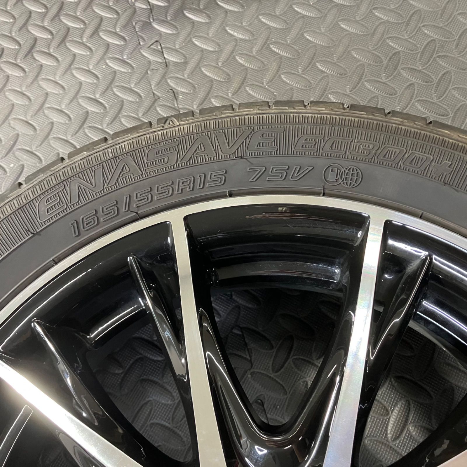 19年製 165/55R15 ダンロップ エナセーブEC300+ 共豊 シュタイナー NEX