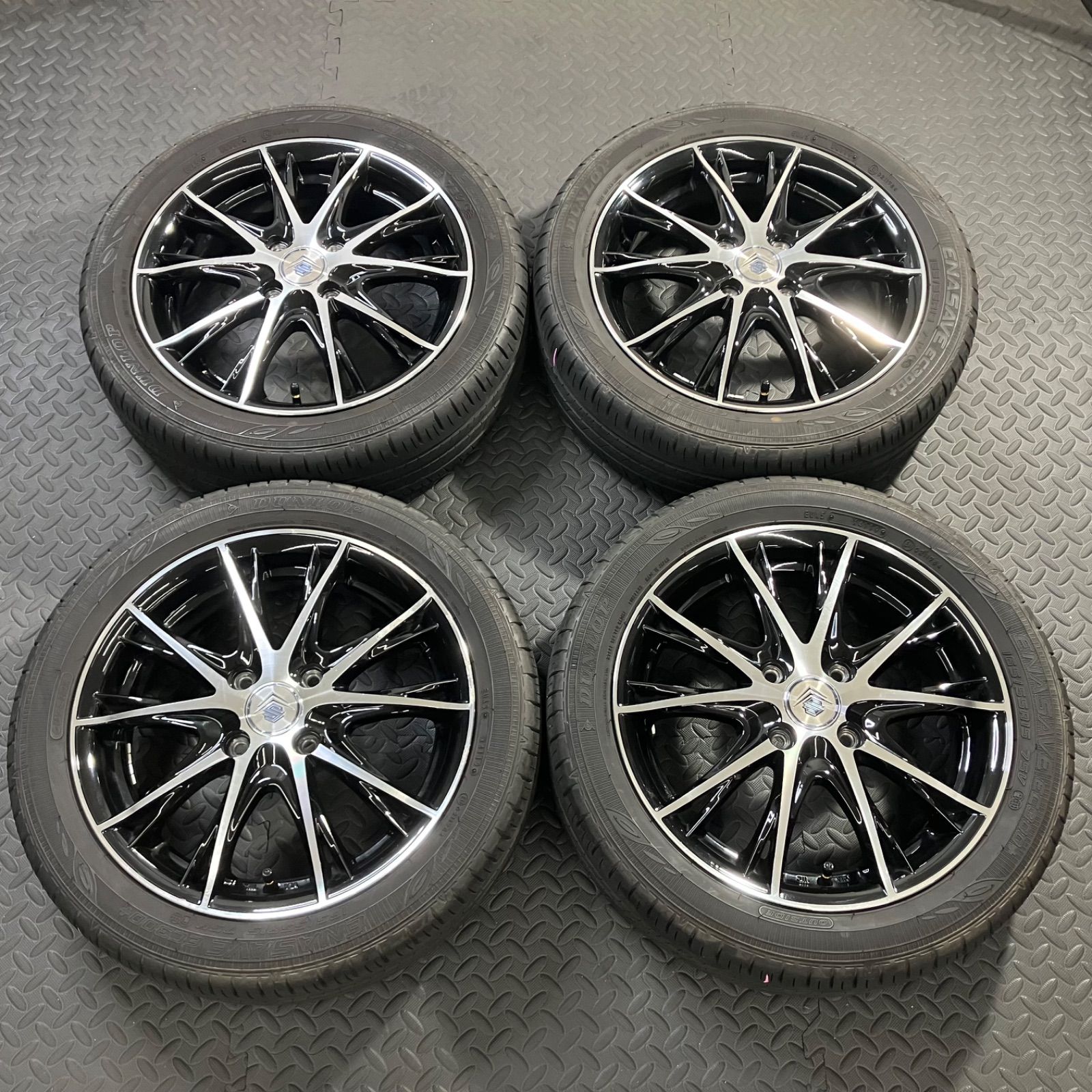 19年製 165/55R15 ダンロップ エナセーブEC300+ 共豊 シュタイナー NEX