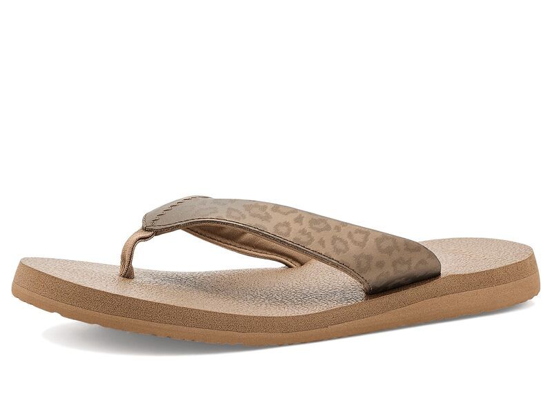 サヌーク レディース シューズ サンダル レザー Sanuk Yoga Mat Ii Leather Leopard Metalli アニマル