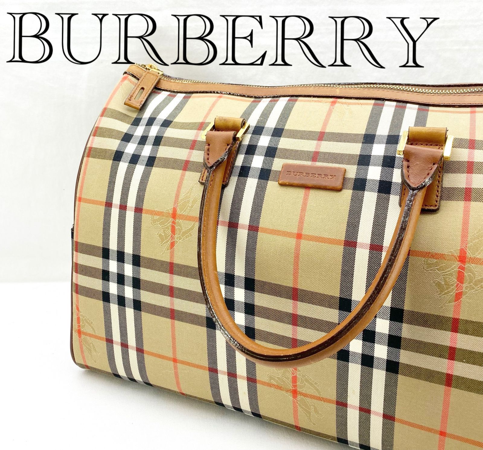 BURBERRY バーバリー ノバチェック シャドーホース ボストンバッグ ハンドバッグ _254067