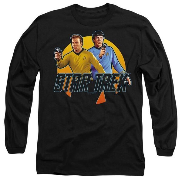スター・トレック メンズ トップス Tシャツ Star Trek Star Trek Phasers Ready Long Sleeve TShirt Black ブラック