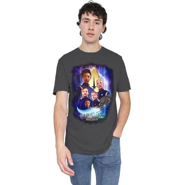 スター・トレック メンズ トップス Tシャツ Star Trek Star Trek Discoverys FinestShirt Cha Grey グレー