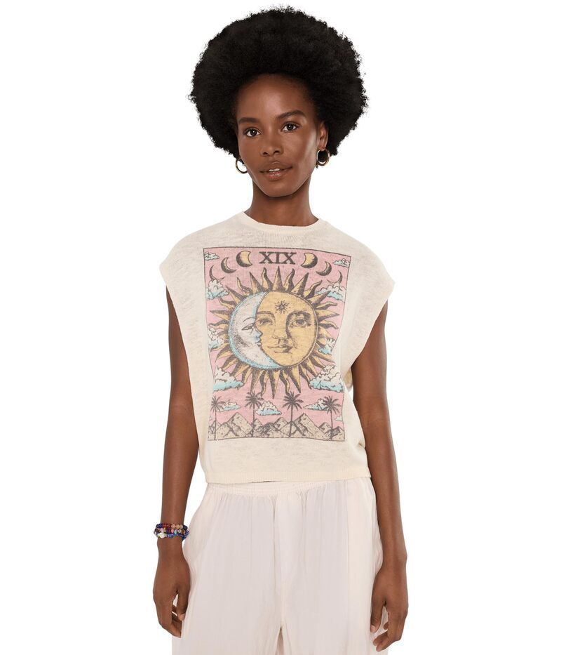 スピリチュアルギャングスタ レディース アウター ニット・セーター Spiritual Gangster Power of Sun Shore Sweater Vintage White ホワイト
