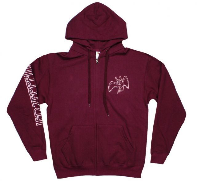 高品質 Led Zeppelin / Symbols Zip Hoodie (Maroon Red) - レッド