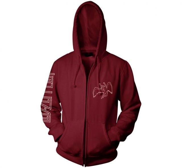 高品質 Led Zeppelin / Symbols Zip Hoodie (Maroon Red) - レッド