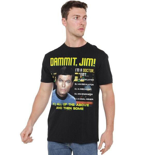 スター・トレック メンズ トップス シャツ Star Trek Star Trek All Of The Above T Shirt Black ブラック