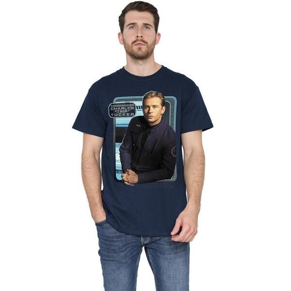スター・トレック メンズ トップス シャツ Star Trek Star Trek Trip Tucker T Shirt Navy ネイビー