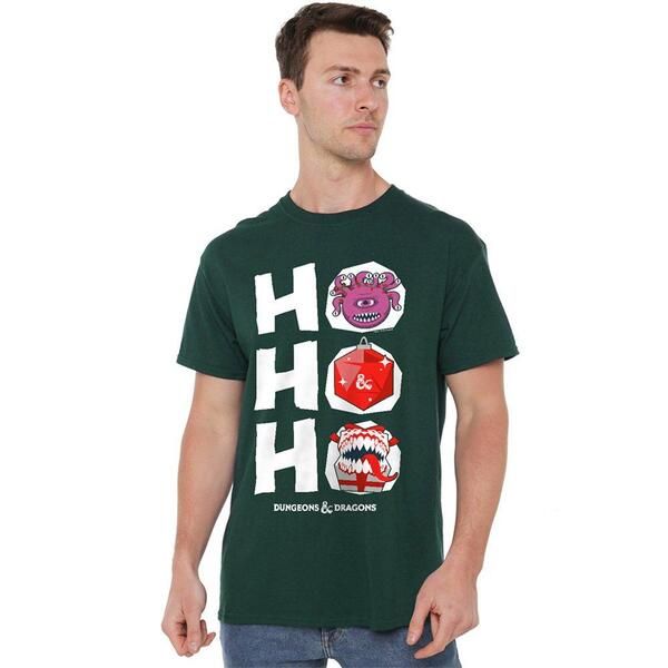 ハズブロ メンズ トップス シャツ Hasbro Dungeons Dragons Christmas Ho Mens T Shirt Dark Green グリーン