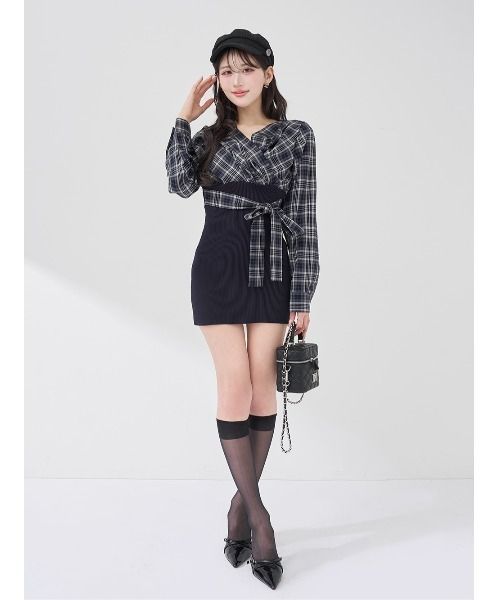 ダーリッチ チェックワンピース 服