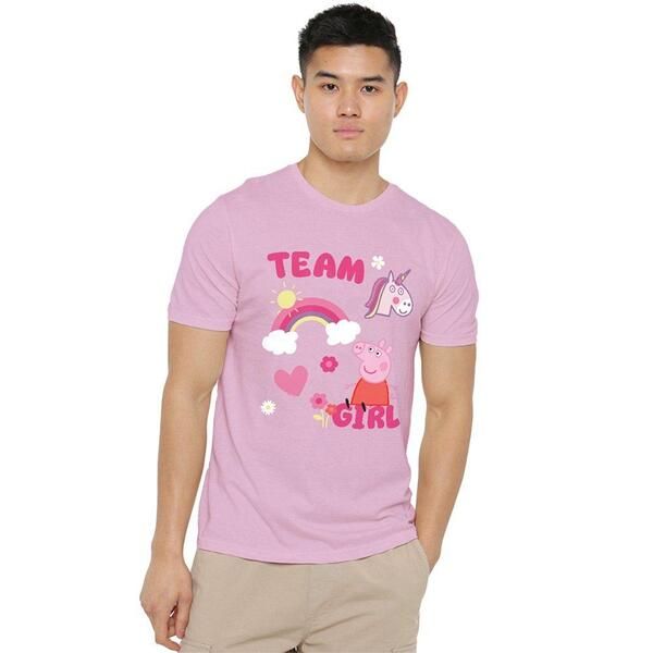 ハズブロ メンズ トップス シャツ Hasbro Peppa Pig Team Girl Icons T Shirt Light Pink ピンク