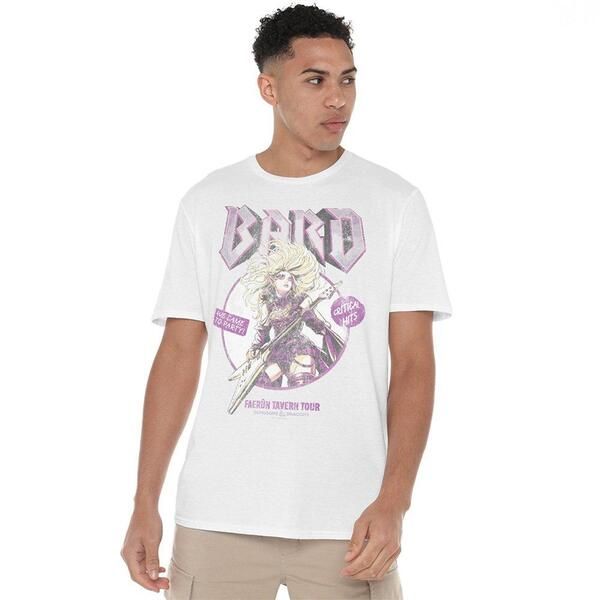 ハズブロ メンズ ボトムス カジュアルパンツ Tシャツ Hasbro Dungeons Dragons Bard Glam Rock Tour TShirt White ホワイト