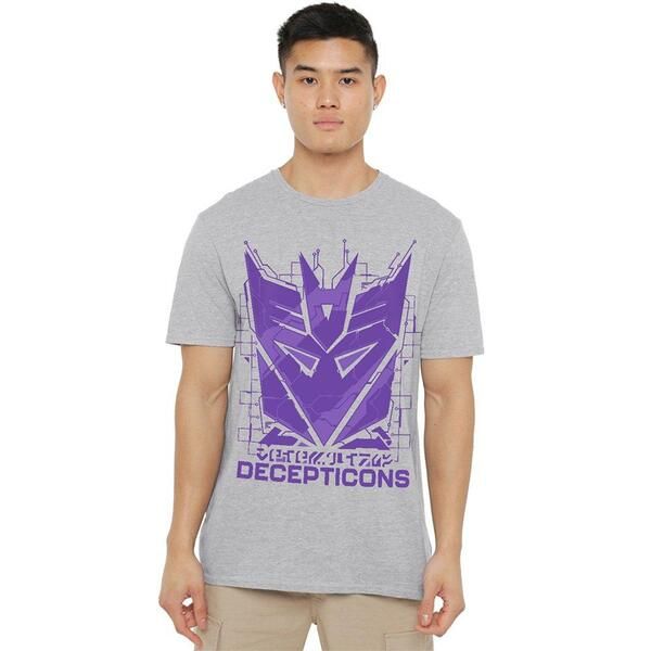 ハズブロ メンズ トップス シャツ ロゴ Hasbro Decepticon Tech Icon Logo T Shirt Athletic Light Grey グレー