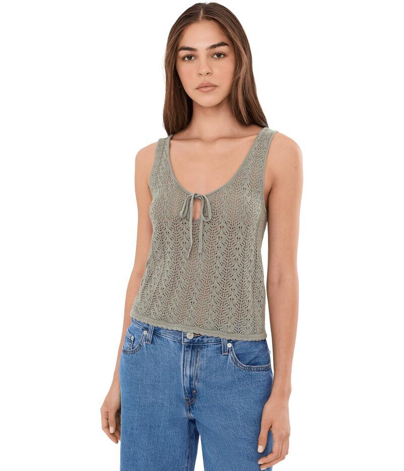 スプレンディット レディース アウター ニット・セーター Splendid Eleni Sweater Tank Eucalyptus