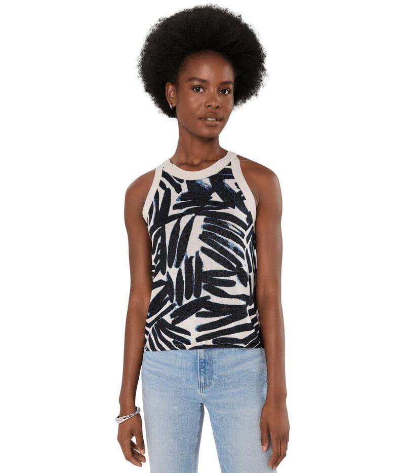 ニックプラスゾーイ レディース アウター ニット・セーター Niczoe Painted Palmsweater Tank Indigo Multi インディゴ