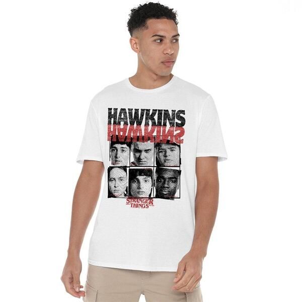 ストレンジャーシングス メンズ トップス シャツ ダウン Stranger Thingstranger Things Hawkins Upside Down T Shirt White ホワイト