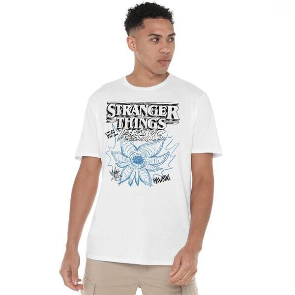 ストレンジャーシングス メンズ トップス シャツ Stranger Thingstranger Things Tales From 85 Demo Sketch T Shirt White ホワイト