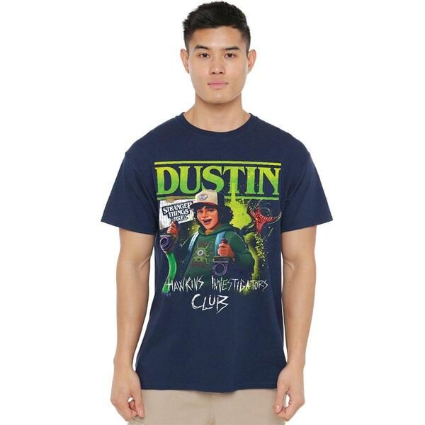 ストレンジャーシングス メンズ トップス シャツ Stranger Thingstranger Things Tales From 85 Dustin T Shirt Navy ネイビー