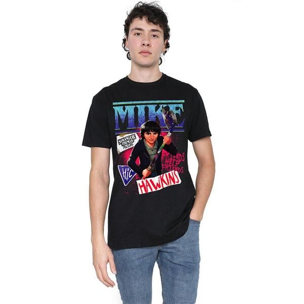 ストレンジャーシングス メンズ トップス シャツ Stranger Thingstranger Things Tales From 85 Mike T Shirt Black ブラック