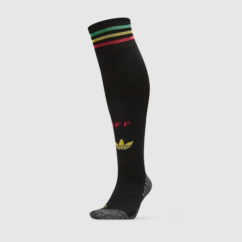 【送料無料・匿名配送】adidas originals アディダスオリジナルス ジャマイカ代表 2026 公式 アウェイ ソックス 黒 トレフォイル ボブ・マーリー 新品 正規品