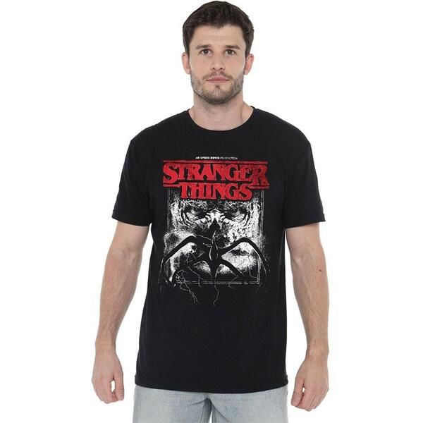 ストレンジャーシングス メンズ トップス シャツ Stranger Thingstranger Things Vecna Mindflayer Poster TShirt Black ブラック