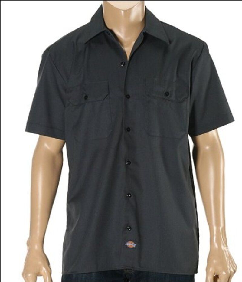 ディッキーズ メンズ トップス シャツ Dickieshort Sleeve Work Shirt Charcoal チャコール