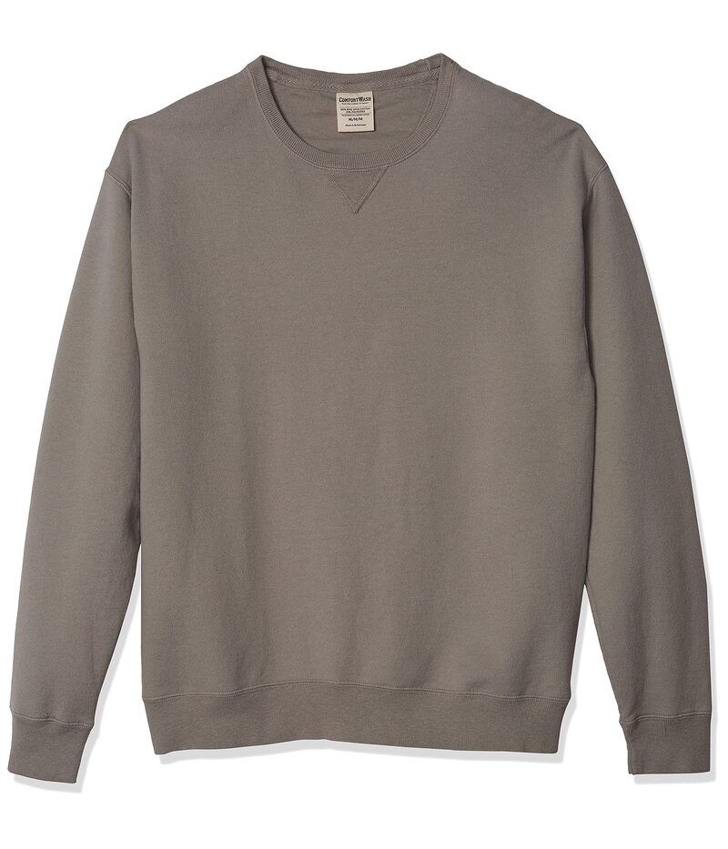 ヘインズ メンズ アウター パーカー・スウェット シャツ Hanes Comfortwash Garment Dyed Sweatshirt Concrete Gray グレー