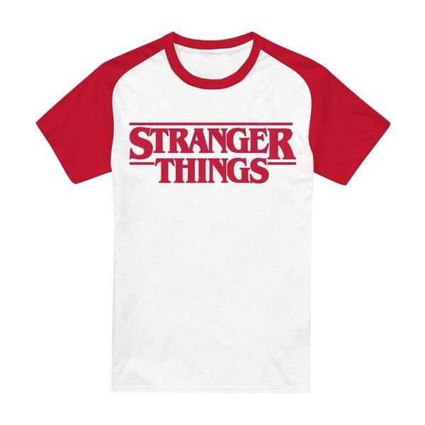 ストレンジャーシングス メンズ トップス Tシャツ ロゴ Stranger Thingstranger Things Main Logo Raglan Short Sleeve Base Multi