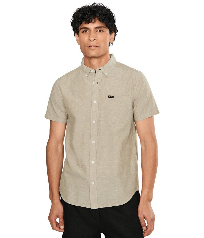 ルーカ メンズ トップス シャツ Rvca Thatll Dobby Short Sleeve Sand サンド