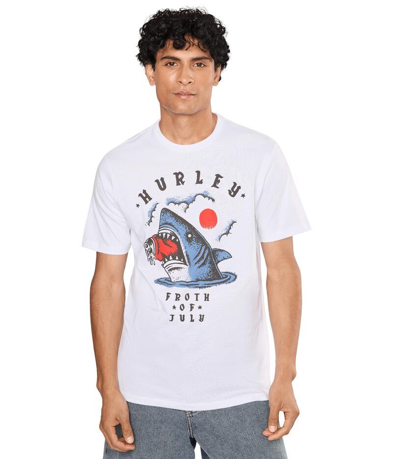 ハーレー メンズ トップス シャツ Hurley Froth Of July Short Sleeve White ホワイト