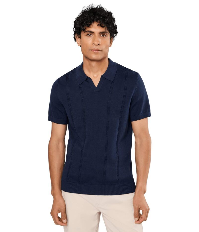 ボノボス メンズ トップス シャツ セーター Bonobos Hudson Sweater Polo Navy Cotton Cab ネイビー