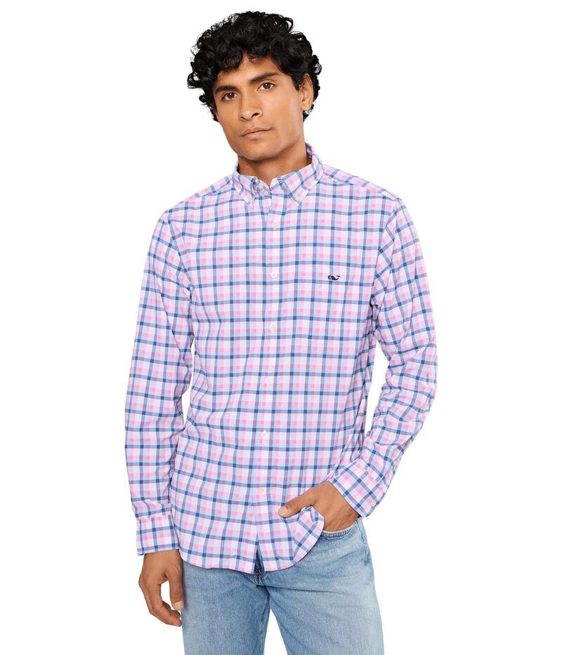 ヴァインヤードヴァインズ メンズ トップス シャツ Vineyard Vines Grenadine Check FRWT Performance Shirt Bahama Breeze チェック